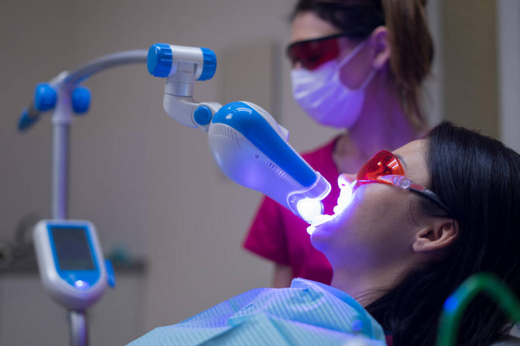 Close-up,Portrait,Of,A,Female,Patient,At,Dentist,In,The