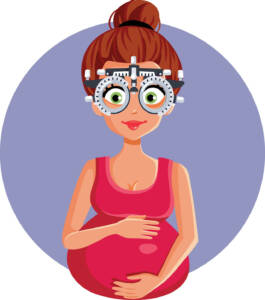 Pregnant,Woman,Getting,Her,Vision,Checked,During,Pregnancy.,Mother,To