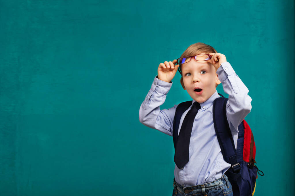 Little,Boy,In,Eyeglasses,With,Big,Backpack.,School,,Kid,,Rucksack.